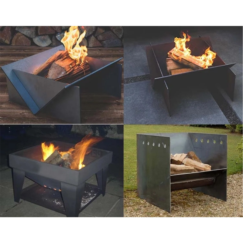 Avtakbar hagedekor i metall Oppvarming Brazier Enkel Fire Pit